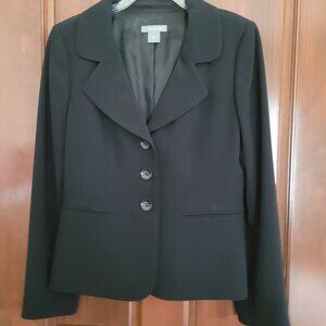 Ann Taylor 2 piece black suit jacket size 4, skirt size 6
